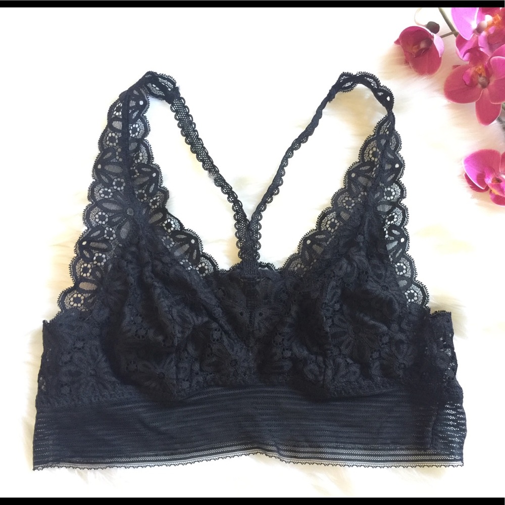 Victoria’s Secret Black Lace Bralette Size L